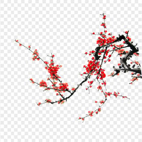 Red Plum Blossom Flower Tree FREE PNG
