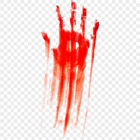 Watercolor Bloody Hand Print PNG