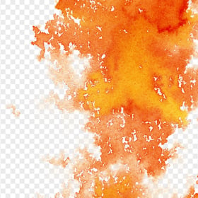 Download Orange Grunge Watercolor Abstract PNG