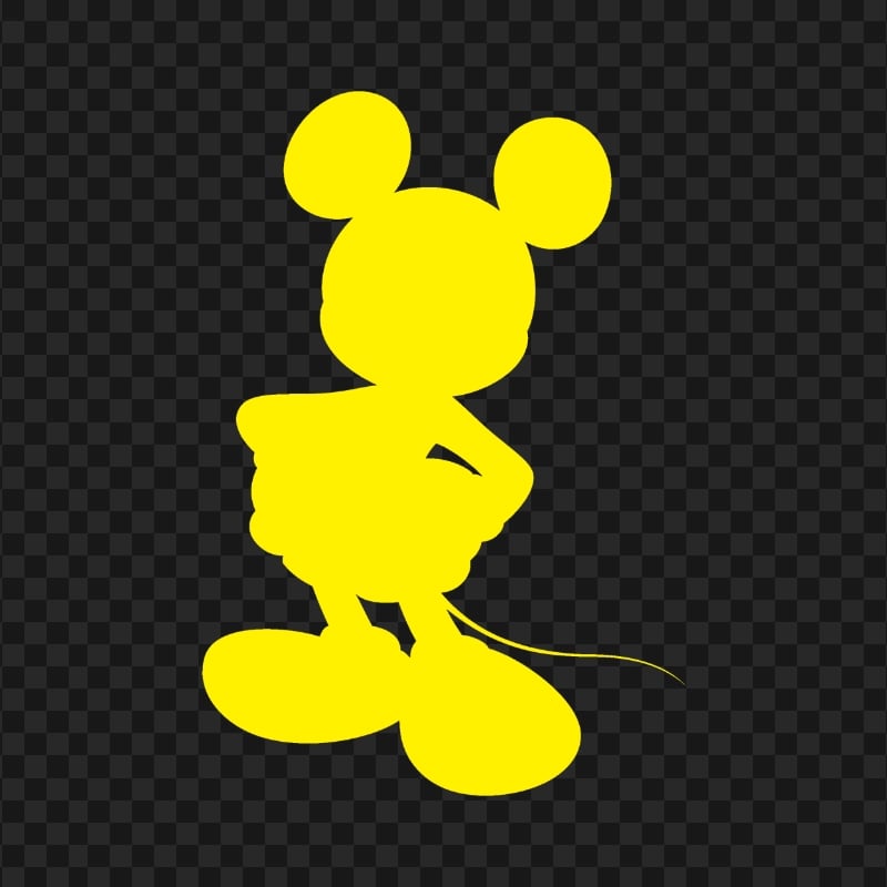Download HD Mickey Mouse Yellow Silhouette PNG | Citypng