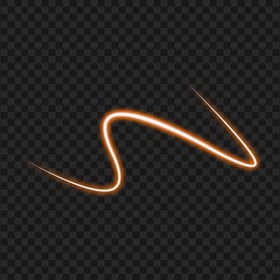 HD Orange Glowing Neon Wavy Line PNG