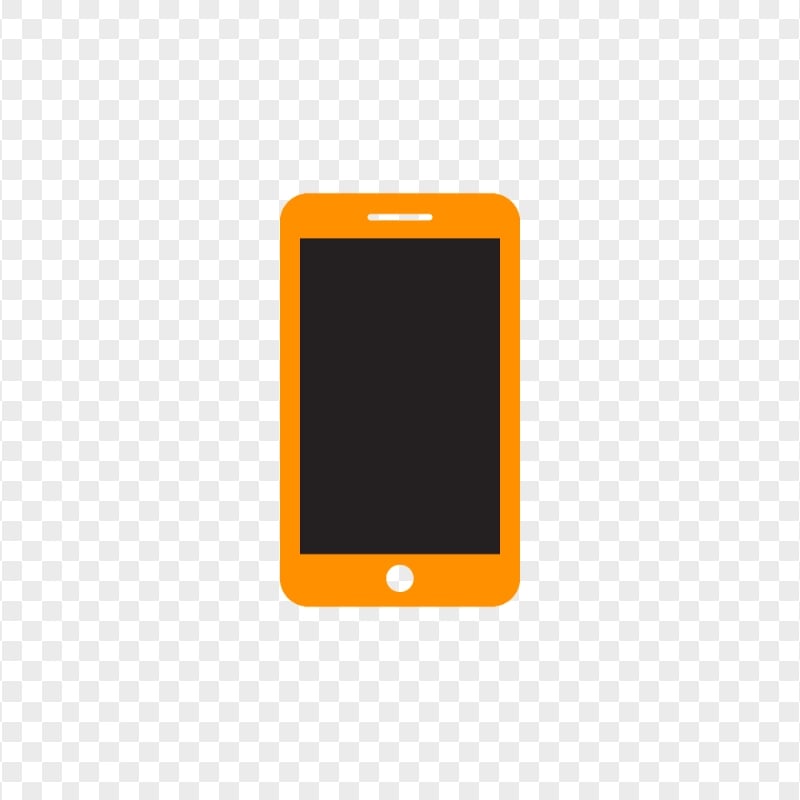 HD Black And Orange Mobile Icon Transparent PNG