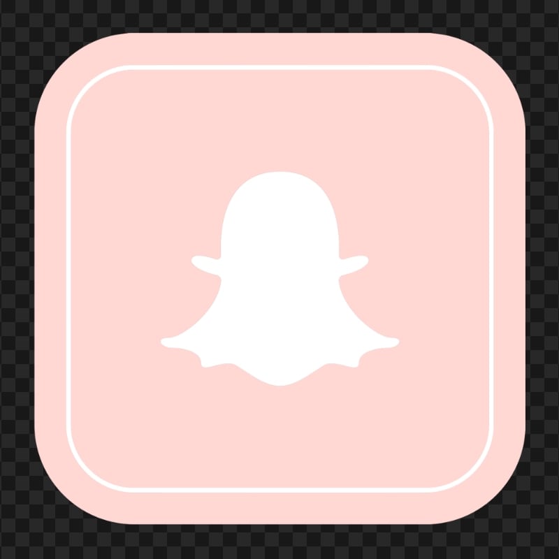 HD Snapchat Pink Square App Logo Icon PNG Image