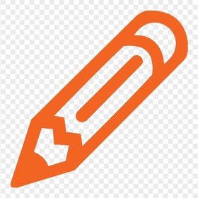 HD Orange Whole Pencil Outline PNG