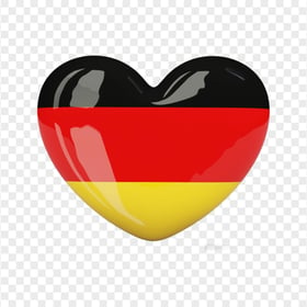 Flag Of Germany On Heart Shape Transparent PNG