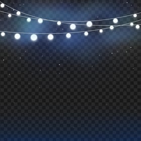 HD Bulbs Light String In Night Effect PNG