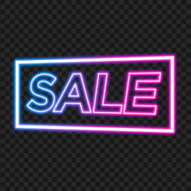 HD Neon Sale Word Blue & Pink Sign PNG