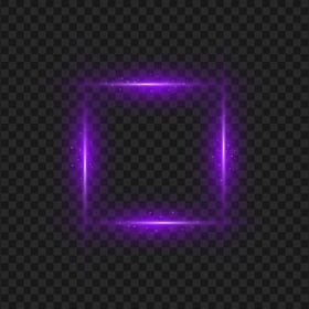Glowing Purple Square Frame HD PNG