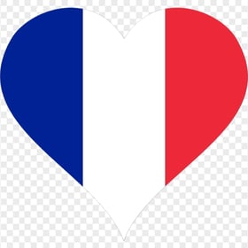 Download Flag Of France Heart Shape PNG