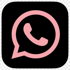 HD Pink & Black Whatsapp Wa Whats App Square Logo Icon PNG