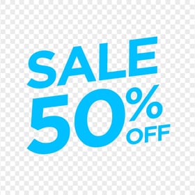 50% Off Sale Blue Logo Badge Sign HD PNG