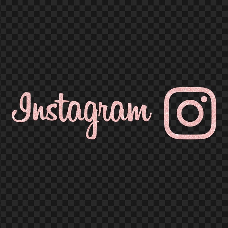 HD Rose Gold Glitter Instagram Logo