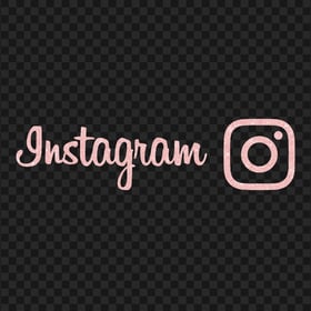 HD Rose Gold Glitter Instagram Logo