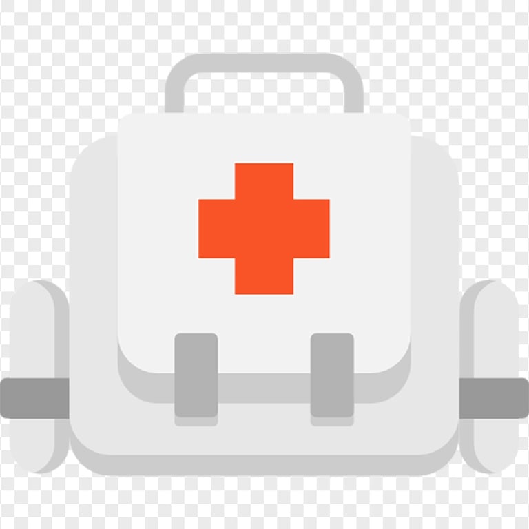 Flat White First Aid Medical Kit Handbag Icon