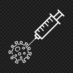 White Covid Vaccine Icon PNG