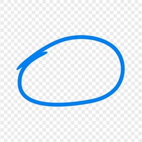 Marker Sketch Blue Circle FREE PNG