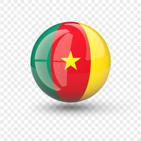 Cameroon Sphere Ball Flag Icon PNG
