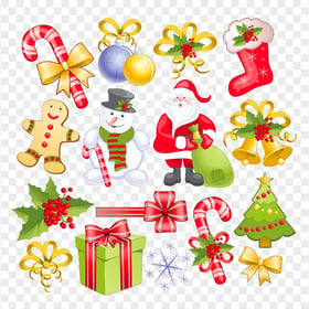 Christmas Cartoon Items Characters HD PNG