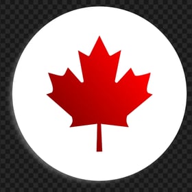 White And Red Round Canada Flag Icon HD PNG