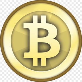 HD Realistic Gold BTC Bitcoin Crypto Coin Icon PNG