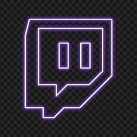 HD Twitch Purple Neon Aesthetic Icon Transparent Background PNG