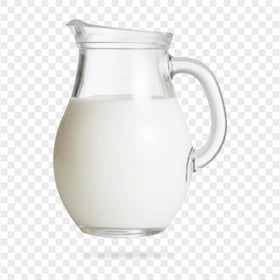 Goat Milk Glass Pitcher PNG Image