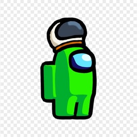HD Among Us Crewmate Lime Character With Astronaut Helmet PNG
