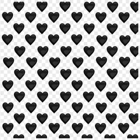 HD Black Emoji Hearts Pattern Background PNG