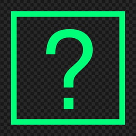 Square Green Question Mark Icon FREE PNG