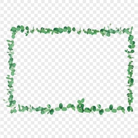 Green Leaves Border Frame HD PNG