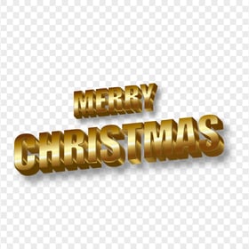 Download Gold Merry Christmas Text PNG