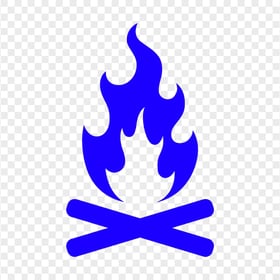 HD Blue Bonfire Campfire Firewood Icon PNG