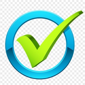 HD Green And Blue Round Tick Mark Icon PNG