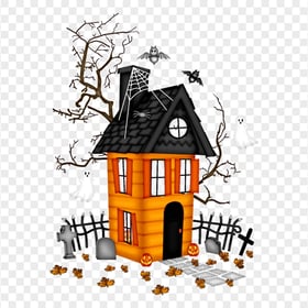 HD Jack Skellington Haunted House Cartoon Illustration PNG