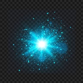 Blue Bright Explosion Light Effect HD PNG