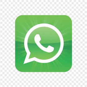 Square Wathsapp Logo Icon Green With Effect