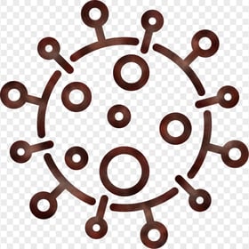 Brown Outline Symbol Vector Corona Covid 19 Shape