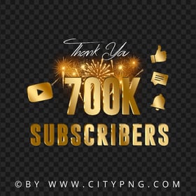 Celebration 700K Subscribers Youtube Transparent PNG