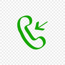 HD Green Hand Draw Phone Receive A Call Icon Transparent PNG