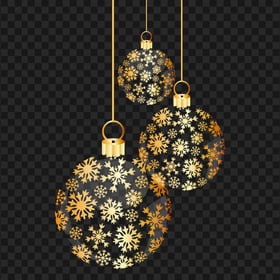 Yellow Golden Christmas Holiday Ornaments Balls
