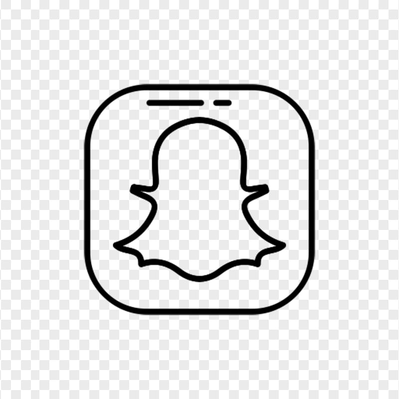 Snapchat Flat Black Logo Icon UI SVG PNG Image Citypng