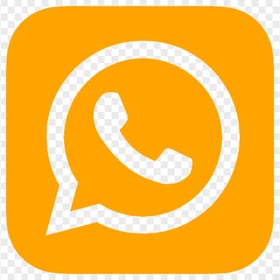 HD Orange Outline Whatsapp Wa Whats App Square Logo Icon PNG