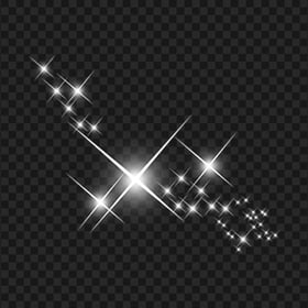 HD White Magic Shining Stars Effect Transparent PNG