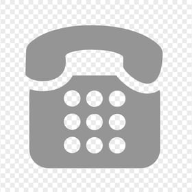 HD Classic Traditional Telephone Icon On Grey PNG