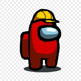 HD Red Among Us Crewmate Character Hard Hat PNG