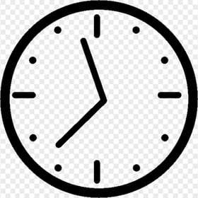 Black Clock Icon Symbol Download PNG