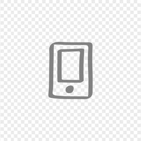 HD Grey Hand Draw Mobile Icon Transparent PNG
