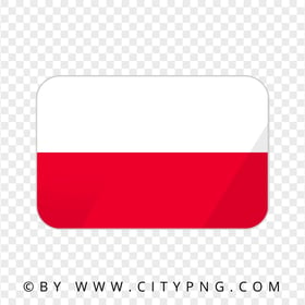 HD Poland POL Flag Icon Transparent Background