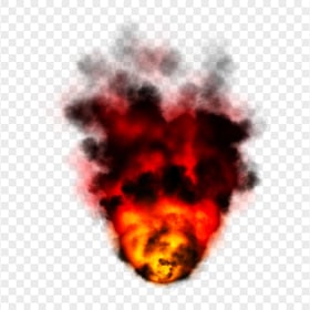 Fire Ball Explosion Black Smoke Image PNG