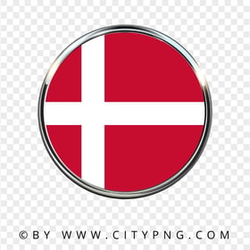 Denmark Round Flag Icon Transparent PNG